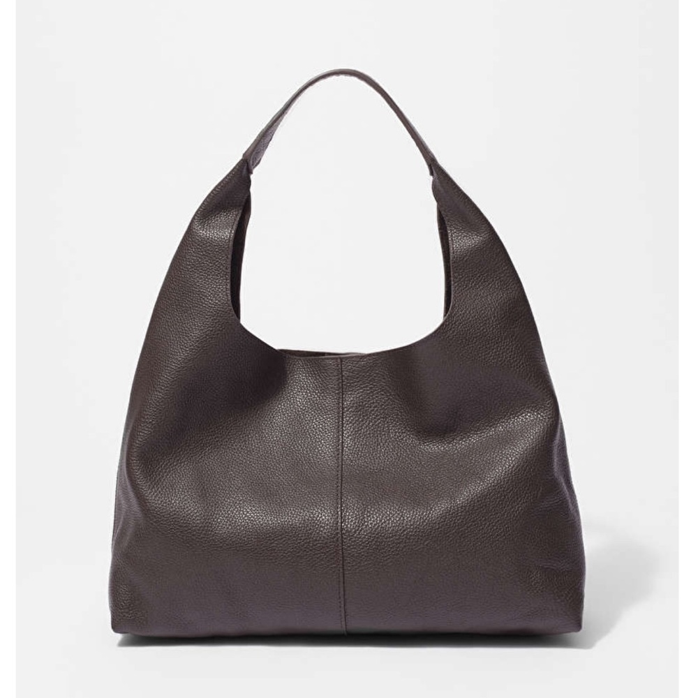 & Other Stories Classic Leather Tote Bag Handbag in Mahogany Brown NWT